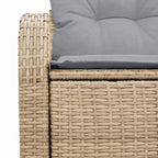 Sofá de jardín con cojín Beige 124 x 62 x 69cm ratán sintético