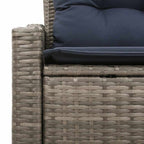 Sofá de jardín Gris 123 x 62 x 69cm ratán sintético