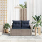 Sofá de jardim Cinzento 123 x 62 x 69cm vime sintético