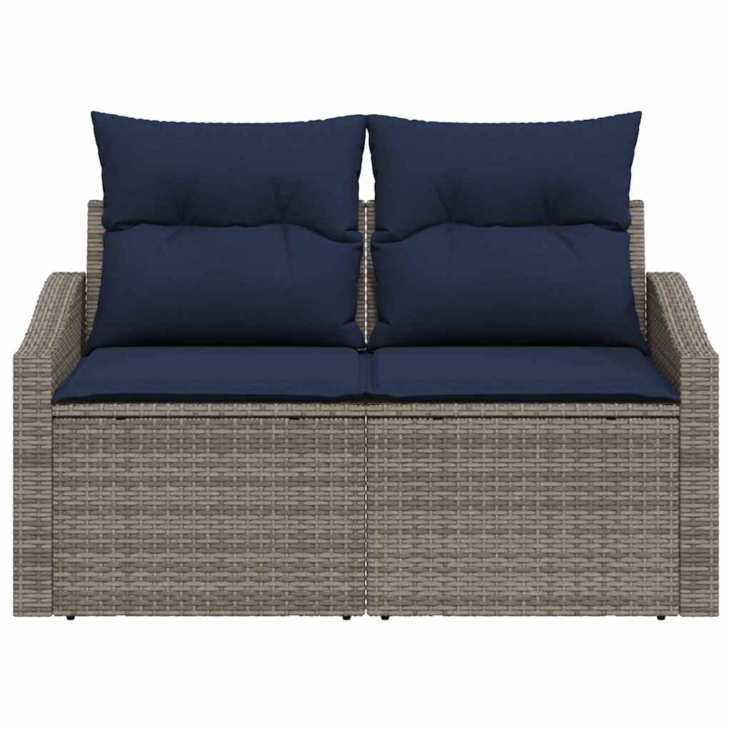 Sofá de jardín Gris 123 x 62 x 69cm ratán sintético