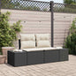 Garden Sofa Beige 184 x 62 x 85cm synthetic rattan