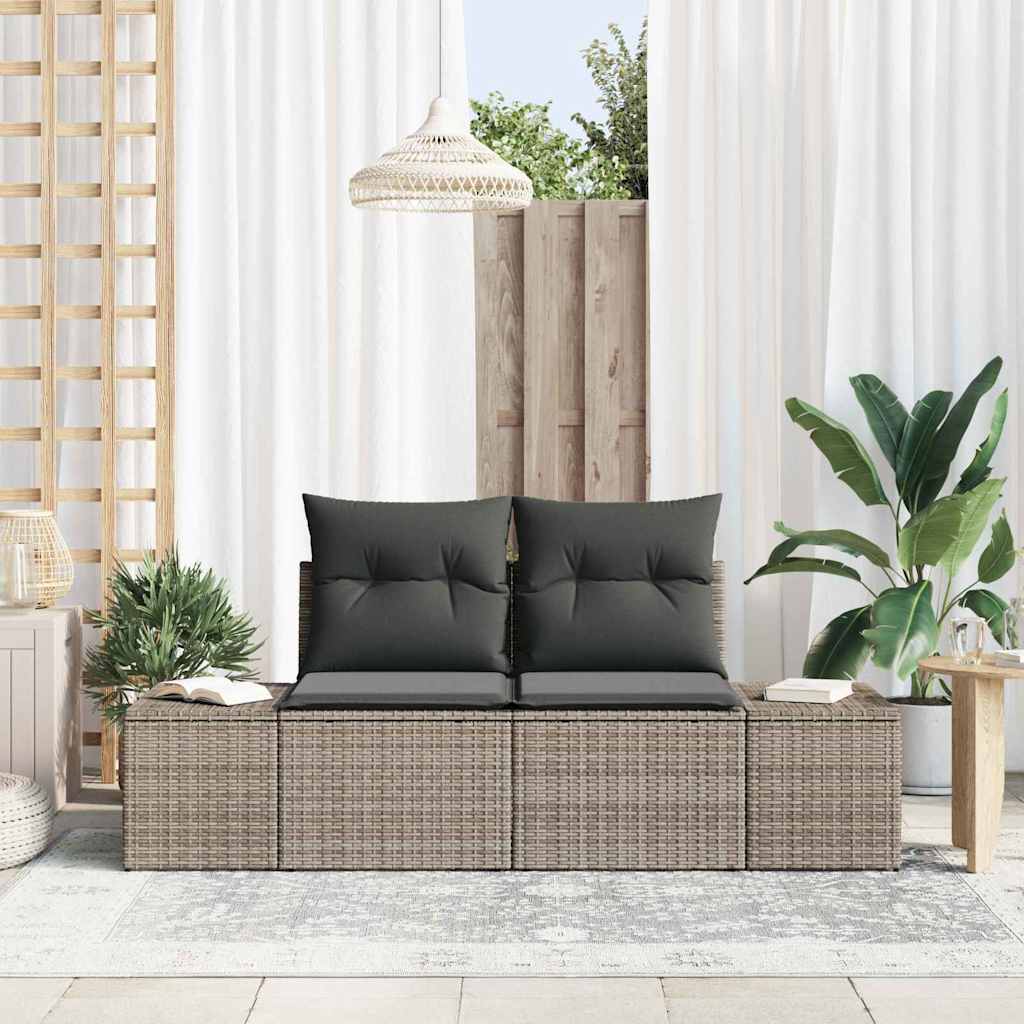 Sofá de jardín Beige 184 x 62 x 85cm ratán sintético
