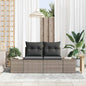 Garden Sofa Beige 184 x 62 x 85cm synthetic rattan