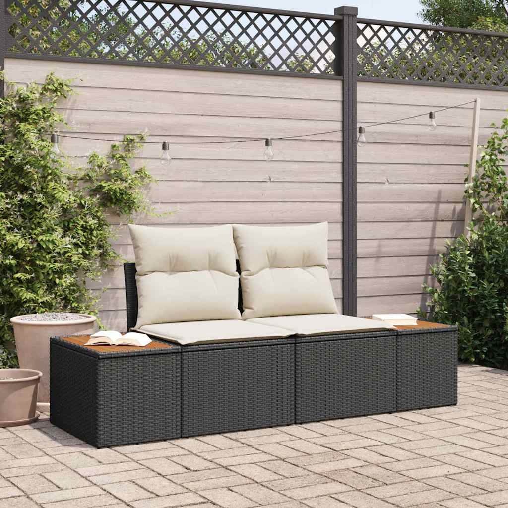 Sofá de jardín Beige 184 x 62 x 85cm ratán sintético