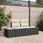 Garden Sofa Beige 184 x 62 x 85cm synthetic rattan