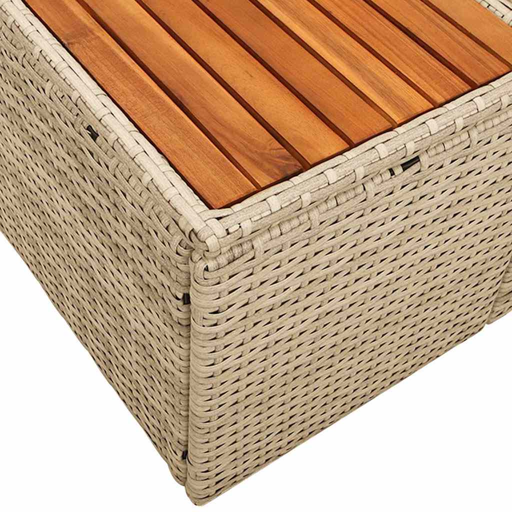 Sofá de jardín Beige 184 x 62 x 85cm ratán sintético