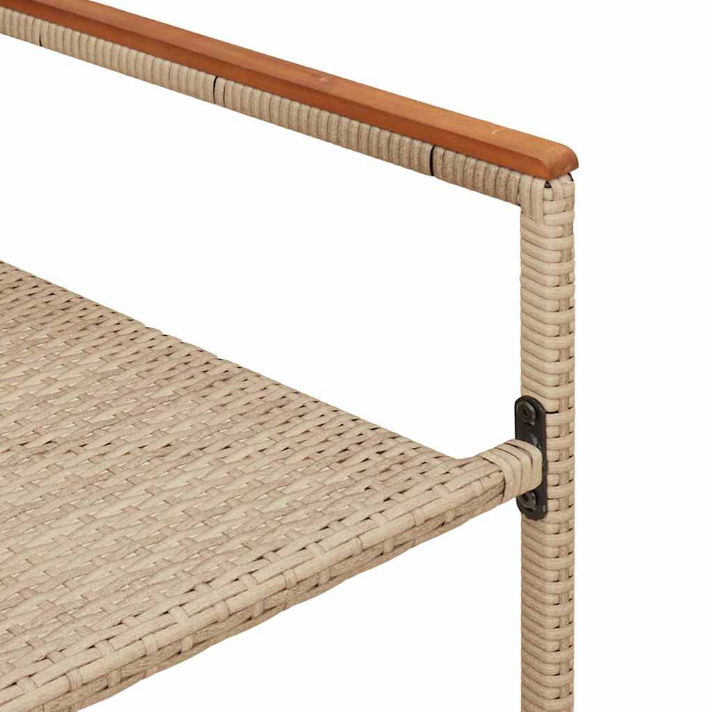 Sillas apilables de jardín 2 pcs Crema y marrón 54 x 56 x 90 cm