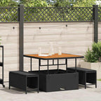 Conjunto de Comedor de Jardín Beige ratán sintético