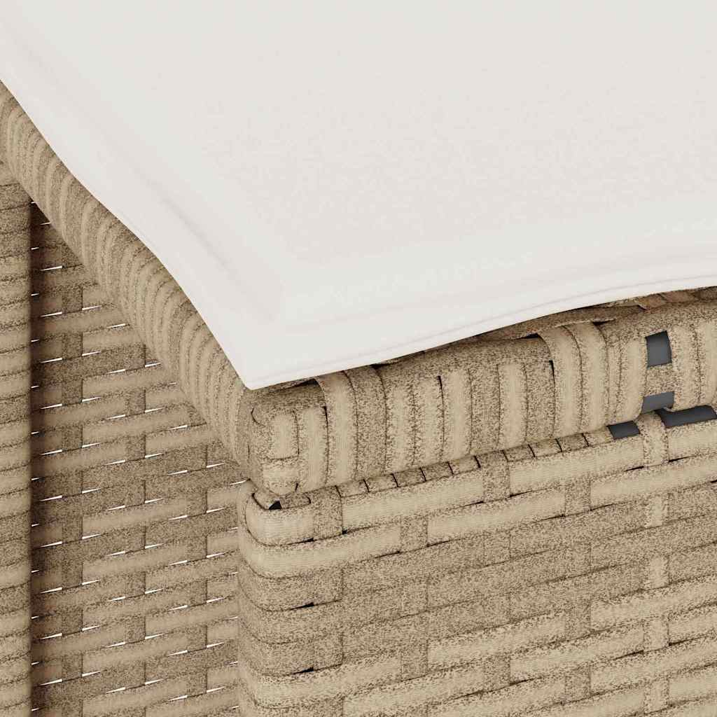Conjunto de Comedor de Jardín Beige ratán sintético