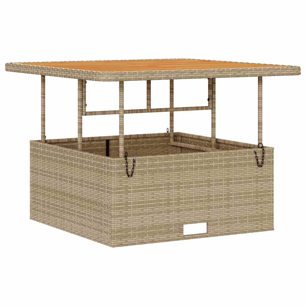 Conjunto de Comedor de Jardín Beige ratán sintético