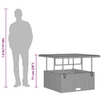 Conjunto de Comedor de Jardín Beige ratán sintético