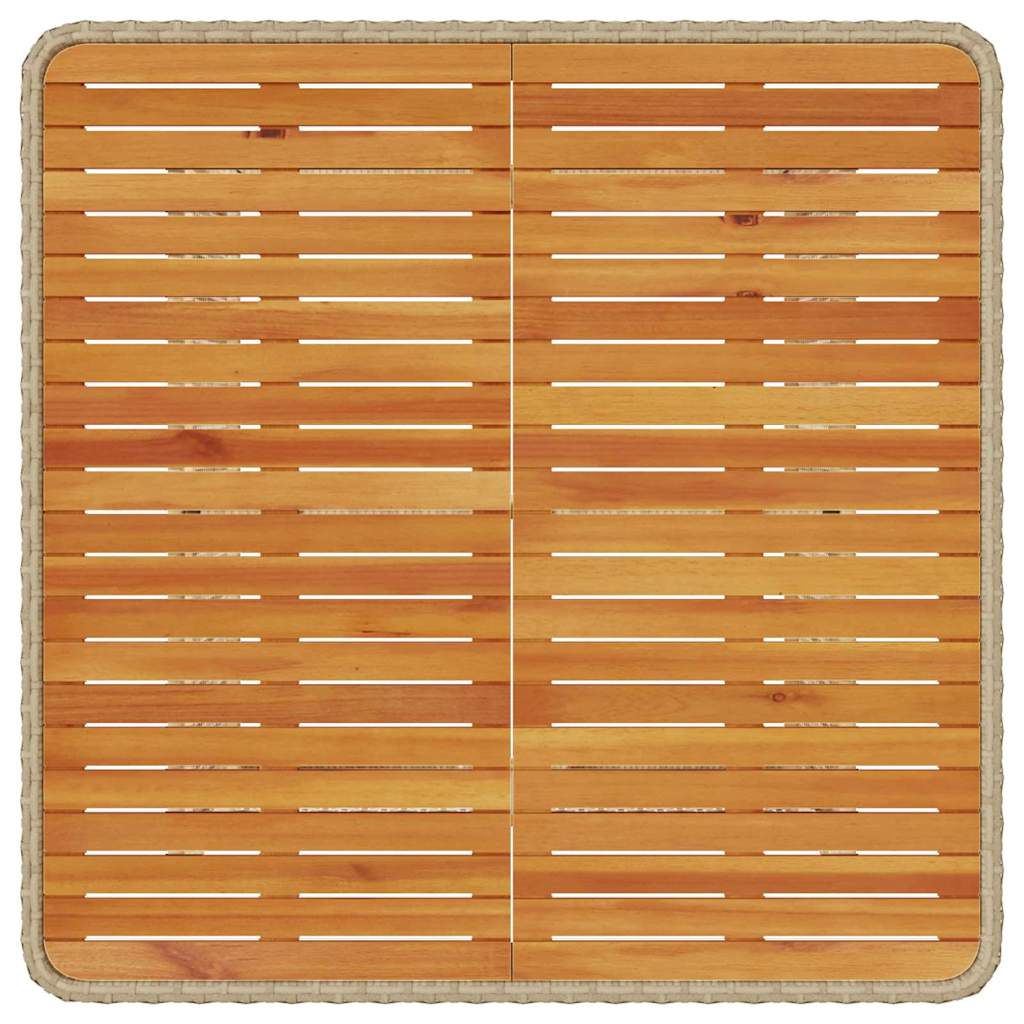 Conjunto de Comedor de Jardín Beige ratán sintético