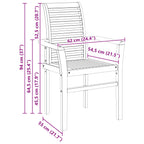 Silla de comedor 2 pcs Marrón 62 x 55 x 94 cm