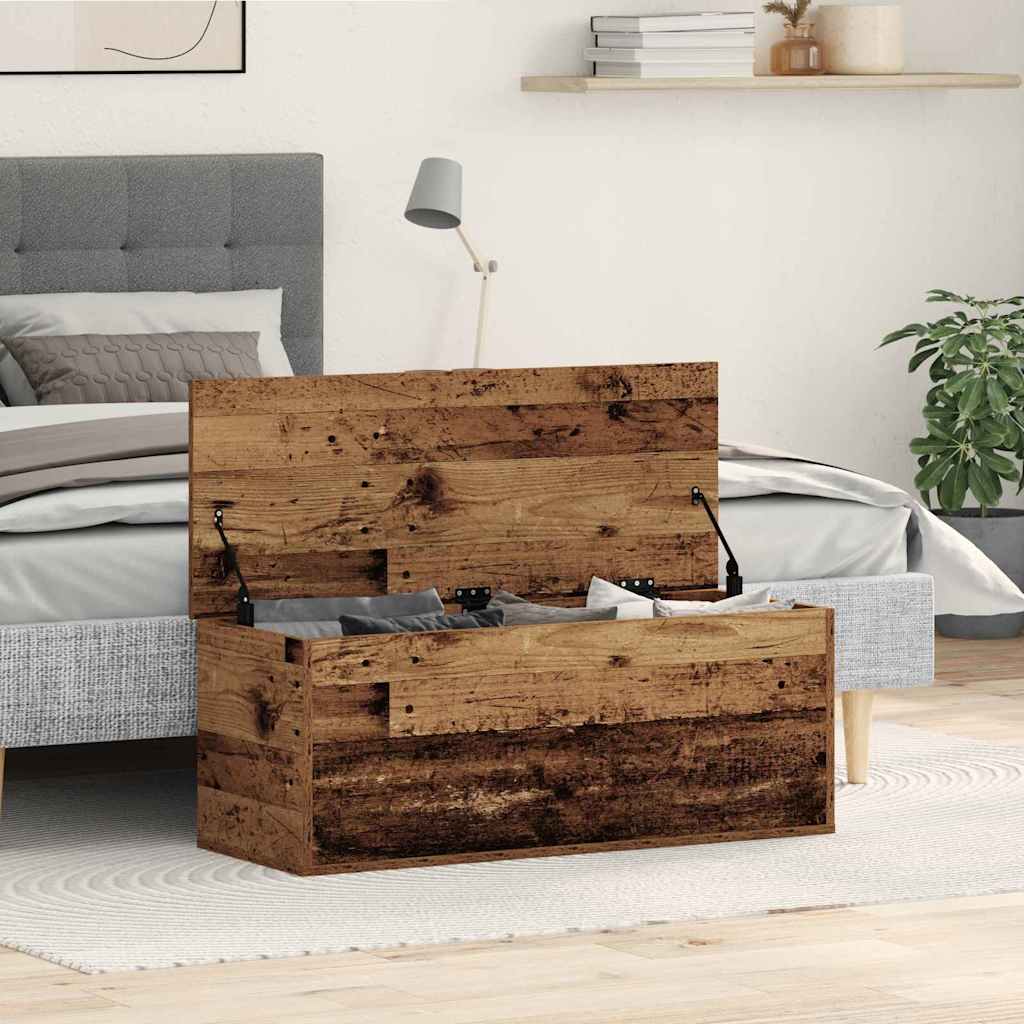 Caja de Almacenamiento Madera envejecida 100 x 42 x 46 cm