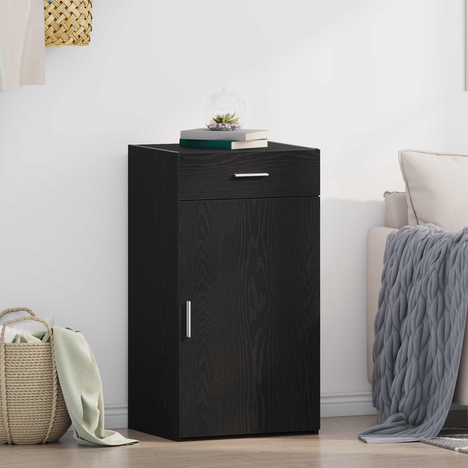 Sideboard with drawer Old wood 50 x 42.5 x 93 cm