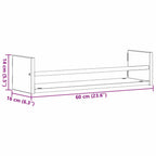 Estante de pared 2 pcs Madera vieja 60 x 16 x 14 cm
