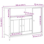 Aparador Madera vieja 100 x 35 x 75 cm