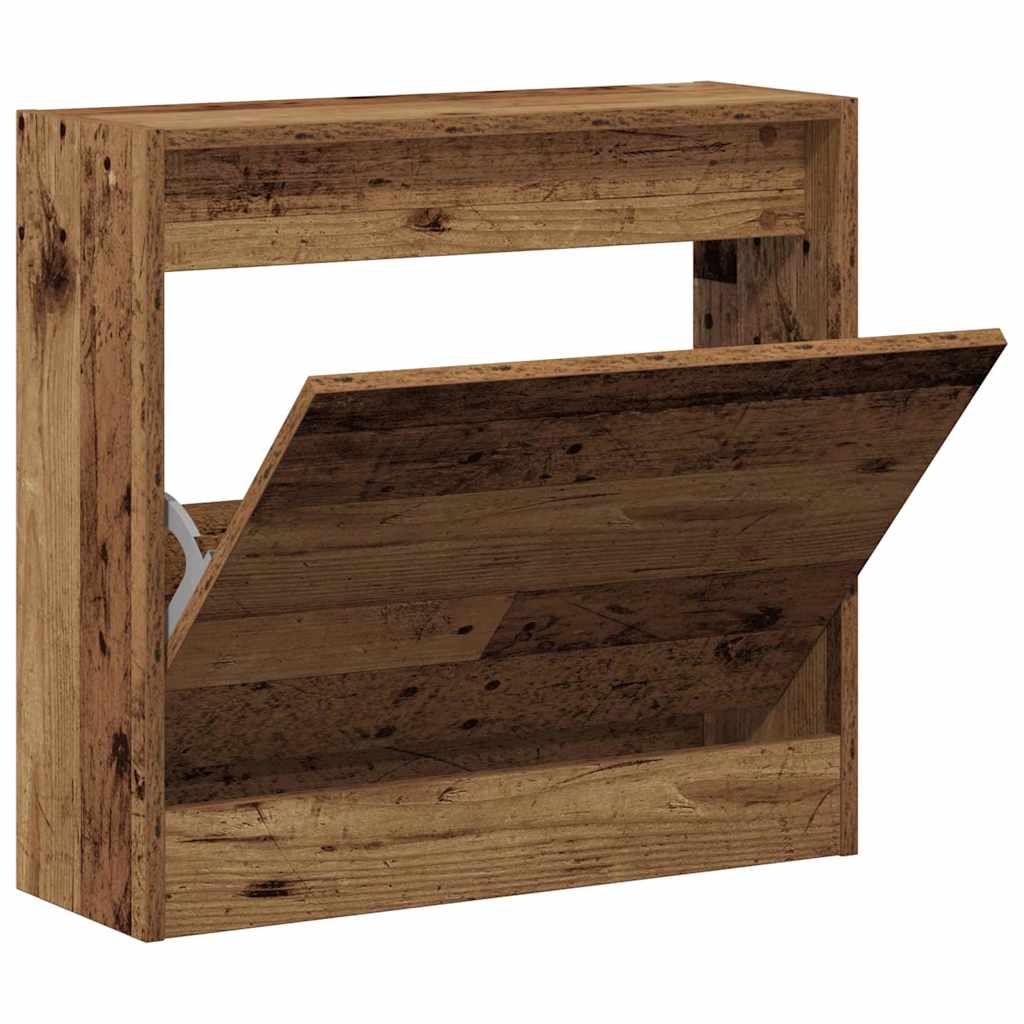 Armario Zapatero con estante Madera vieja 60 x 21 x 57 cm