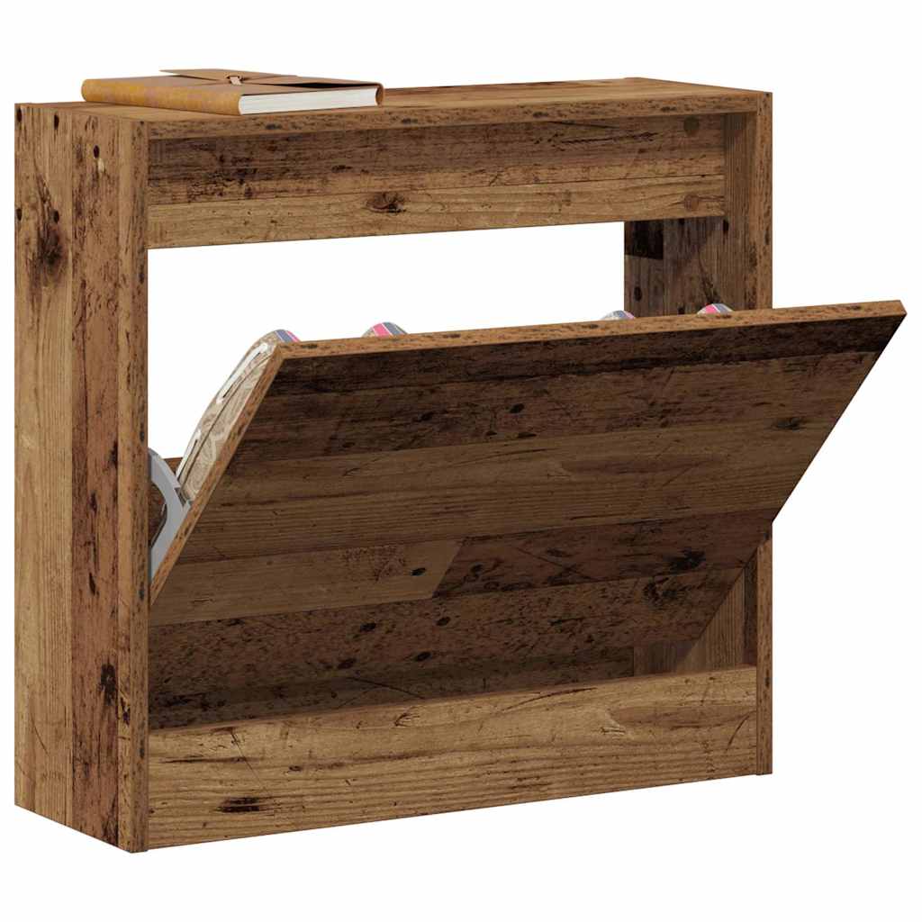 Armario Zapatero con estante Madera vieja 60 x 21 x 57 cm
