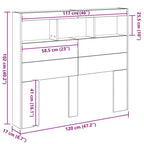 Cabecero Madera Vieja 120 x 17 x 102 cm Madera contrachapada