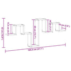 Estante de pared Madera vieja 104.5 x 43 x 10 cm