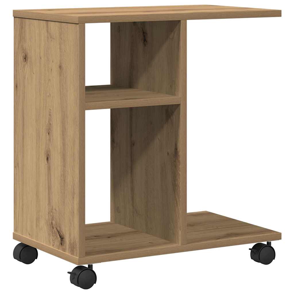 Mesa Auxiliar con estante Roble artisan 50 x 30 x 55 cm