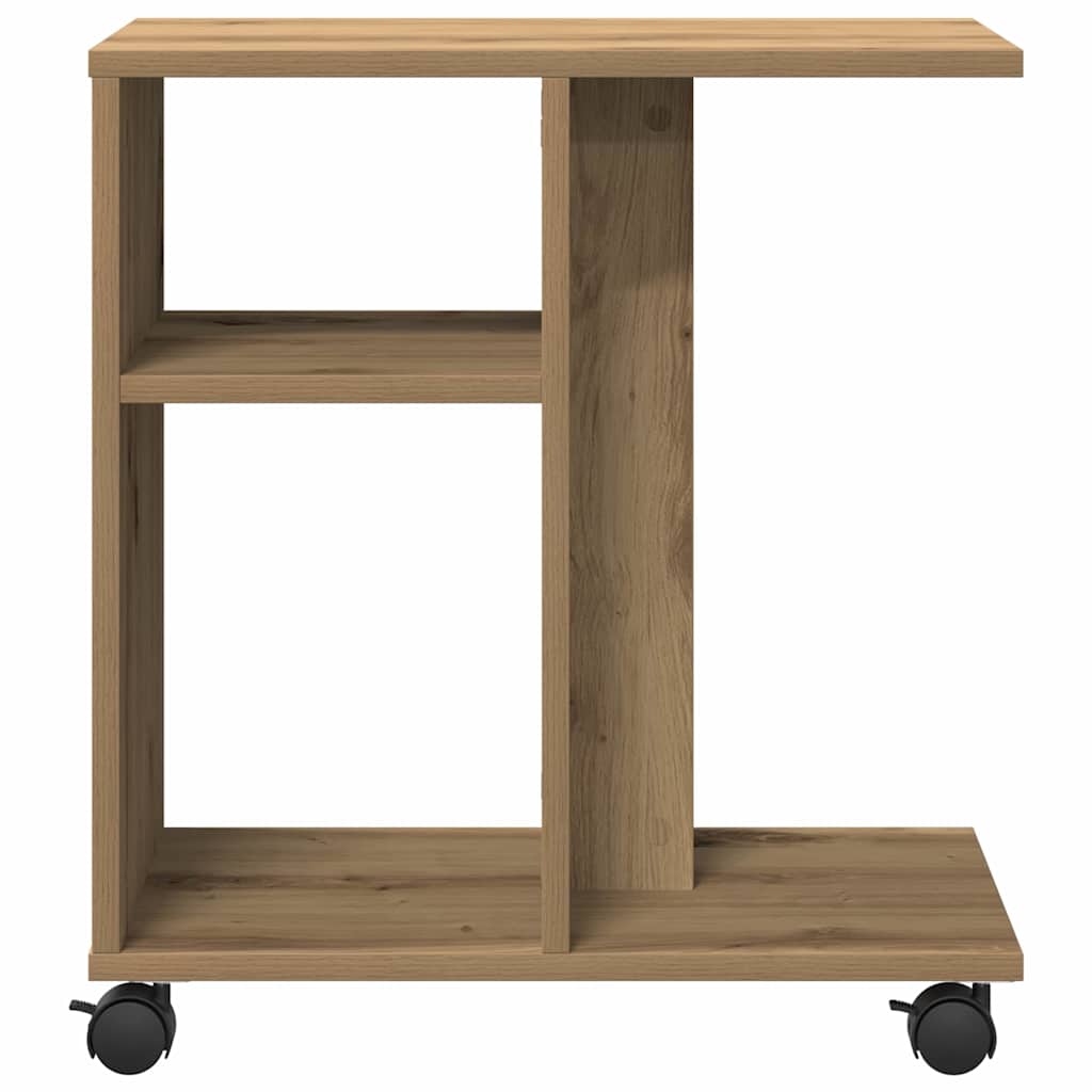 Mesa Auxiliar con estante Roble artisan 50 x 30 x 55 cm