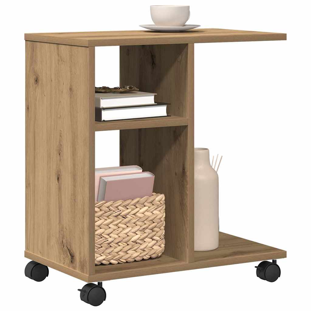 Mesa Auxiliar con estante Roble artisan 50 x 30 x 55 cm