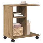 Mesa Auxiliar con estante Roble artisan 50 x 30 x 55 cm