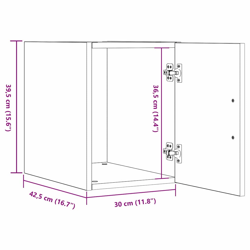 Armario de pared Madera vieja 30 x 42.5 x 39.5 cm