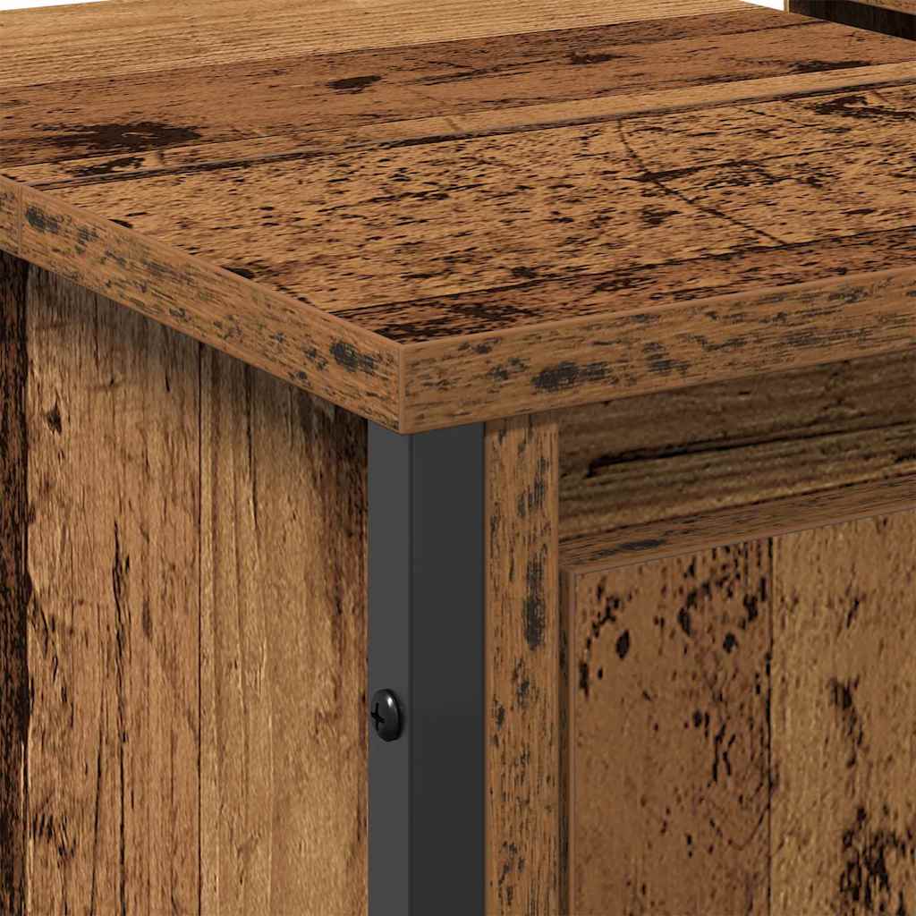 Gabinete de Lavabo para Baño Madera Vieja 60 x 35 x 60 cm