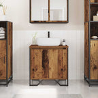 Gabinete de Lavabo para Baño Madera Vieja 60 x 35 x 60 cm