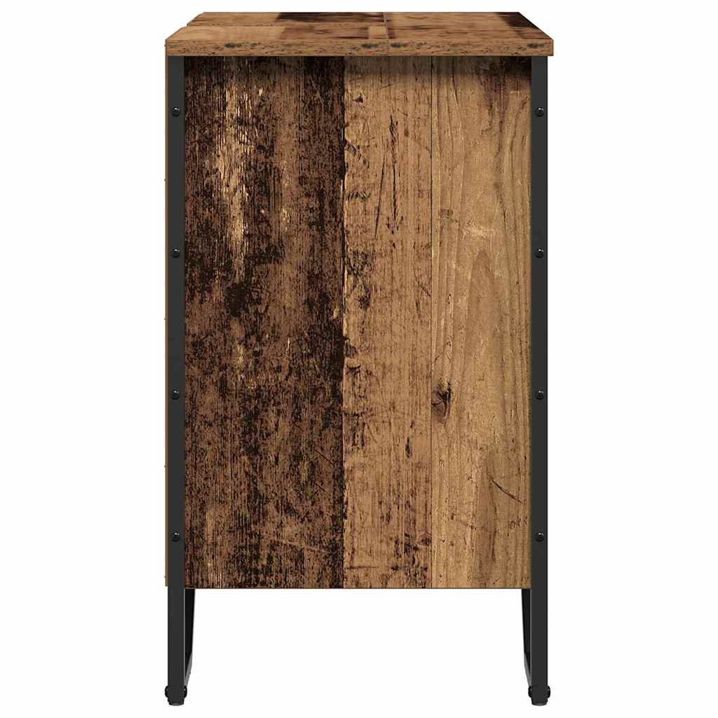 Gabinete de Lavabo para Baño Madera Vieja 60 x 35 x 60 cm