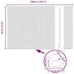Cerca Hexagonal Gris 0,4 x 10 m PVC