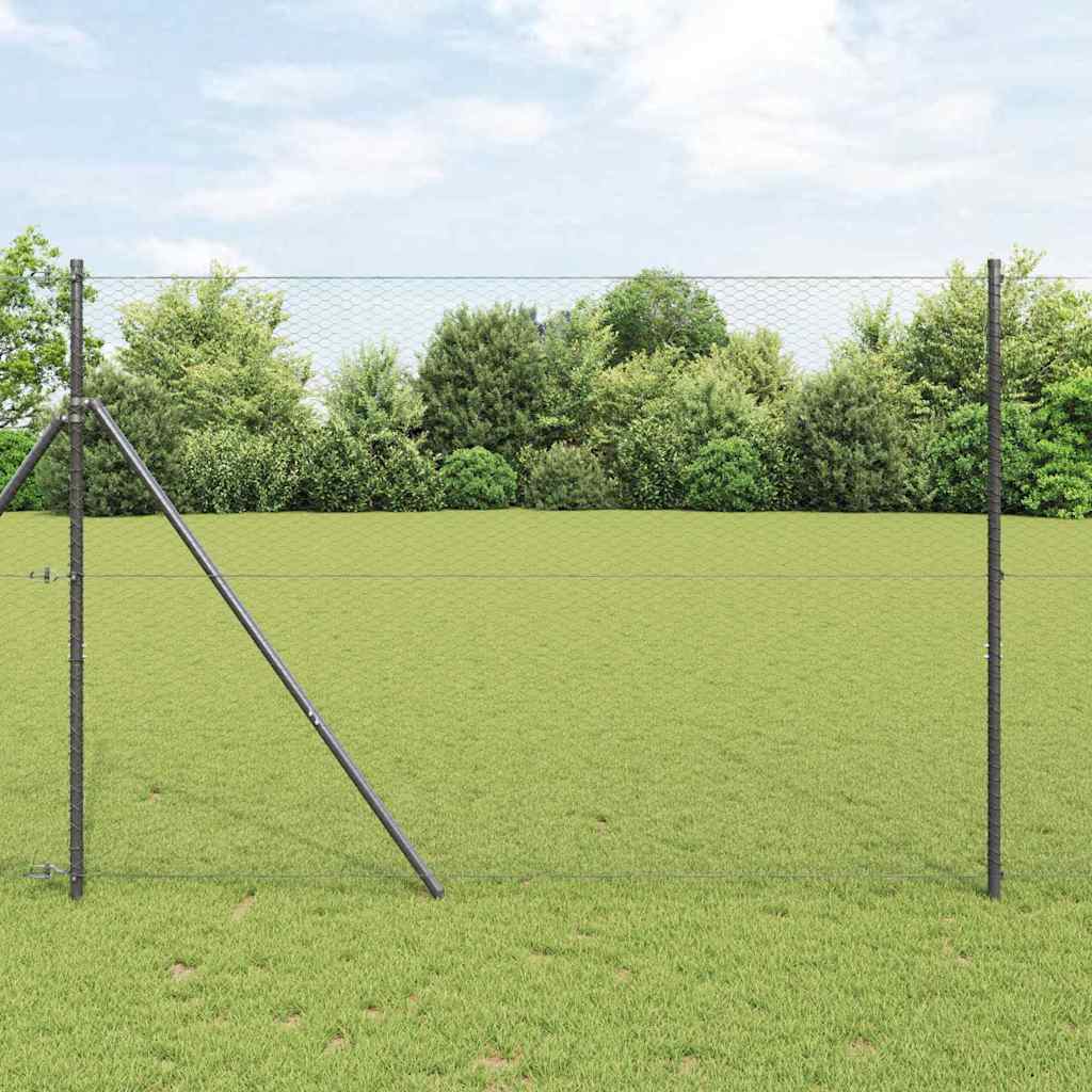 Cerca Hexagonal Gris 0,4 x 10 m PVC