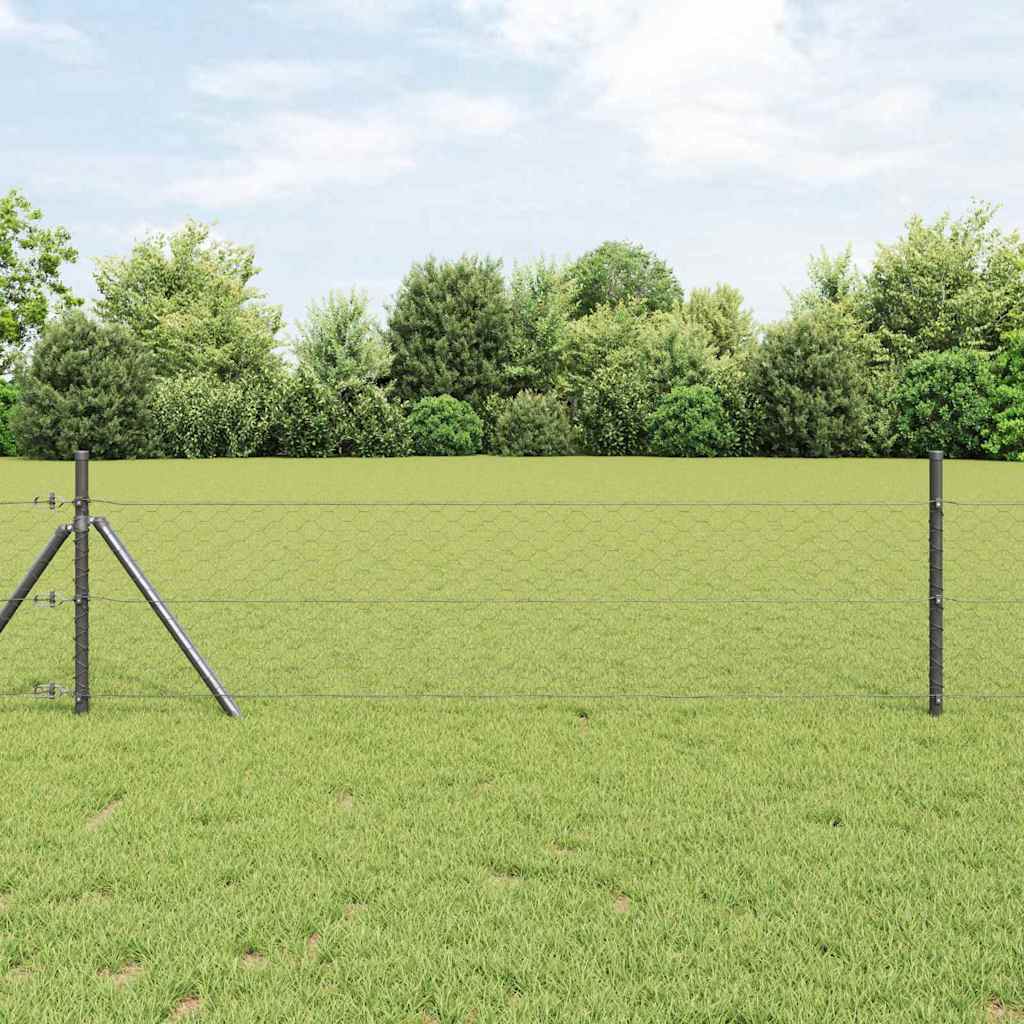 Cerca Hexagonal Gris 0,4 x 10 m PVC