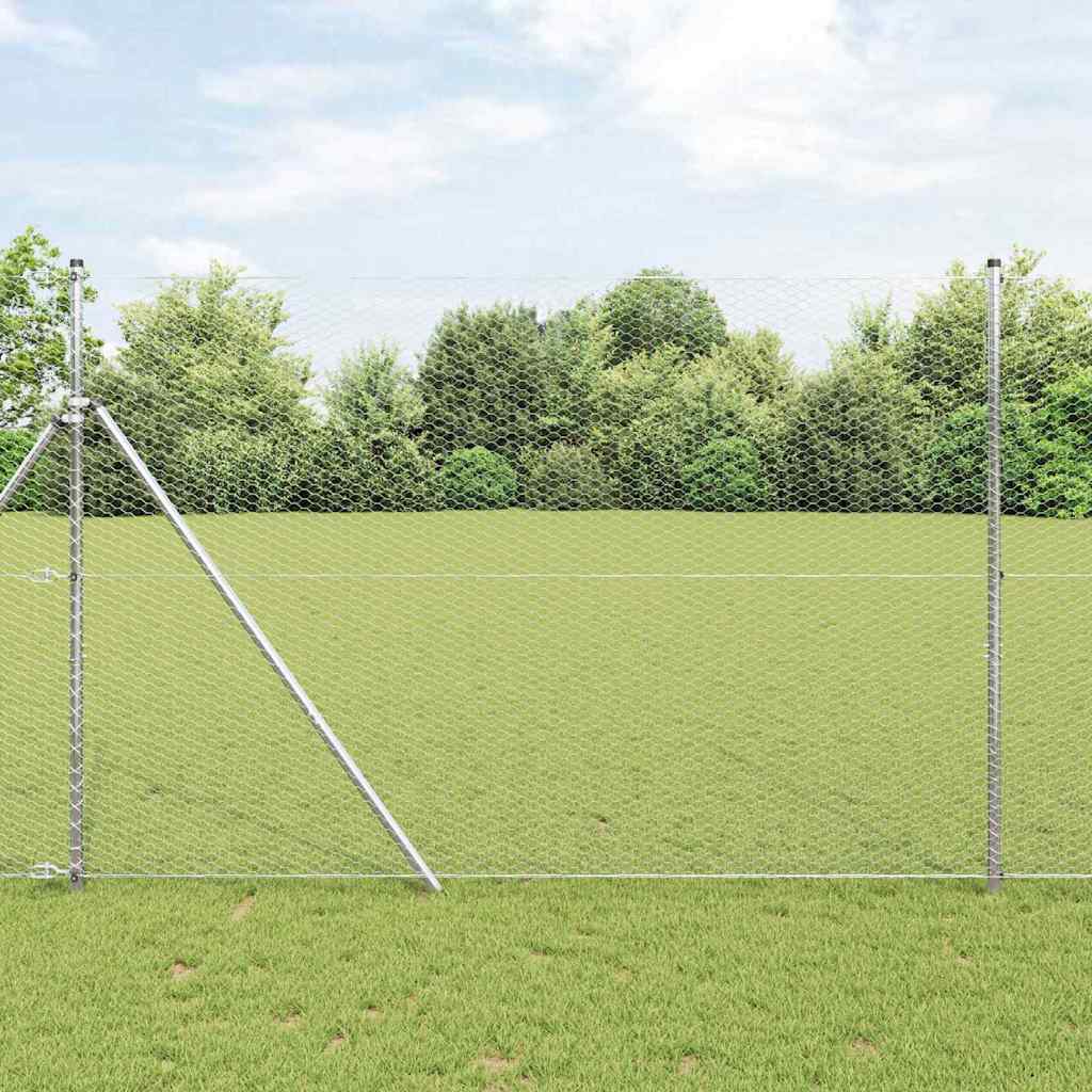 Cerca Hexagonal Gris 0,4 x 10 m PVC