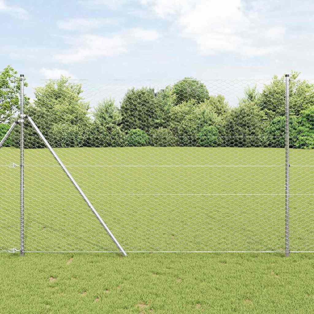 Cerca Hexagonal Gris 0,4 x 10 m PVC