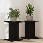Soporte de plantas 2 pcs Roble Negro 30 x 30 x 40 cm
