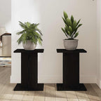 Soporte de plantas 2 pcs Roble Negro 30 x 30 x 40 cm