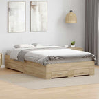 Estructura de cama Marrón 120 x 200 cm Madera de ingeniería