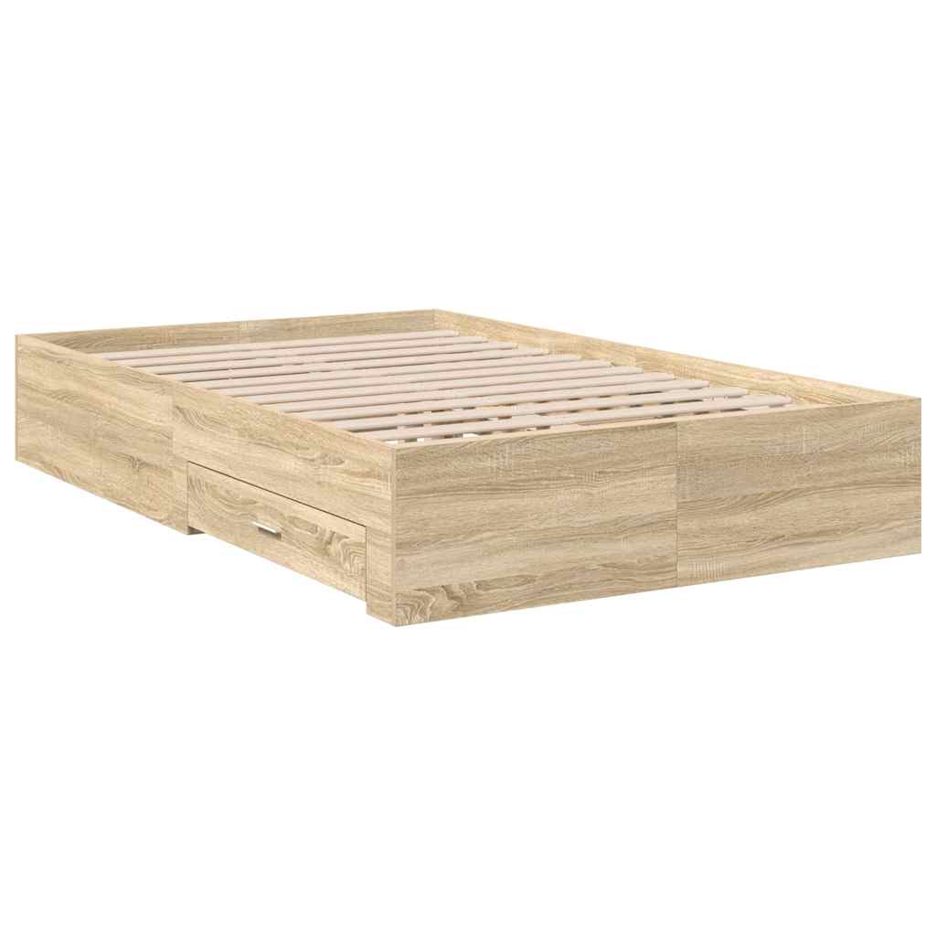 Estructura de cama Marrón 120 x 200 cm Madera de ingeniería