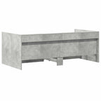 Sofá cama con cajón Gris 90 x 200 cm Madera de ingeniería
