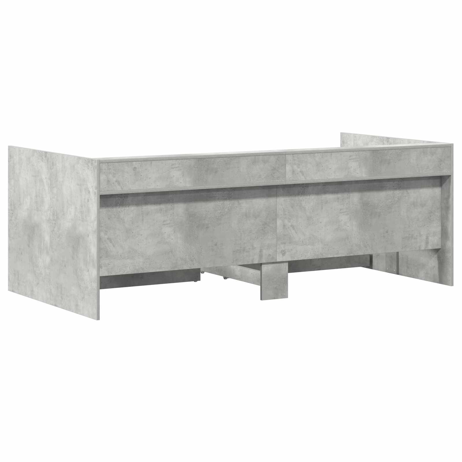 Sofá cama con cajón Gris 90 x 200 cm Madera de ingeniería