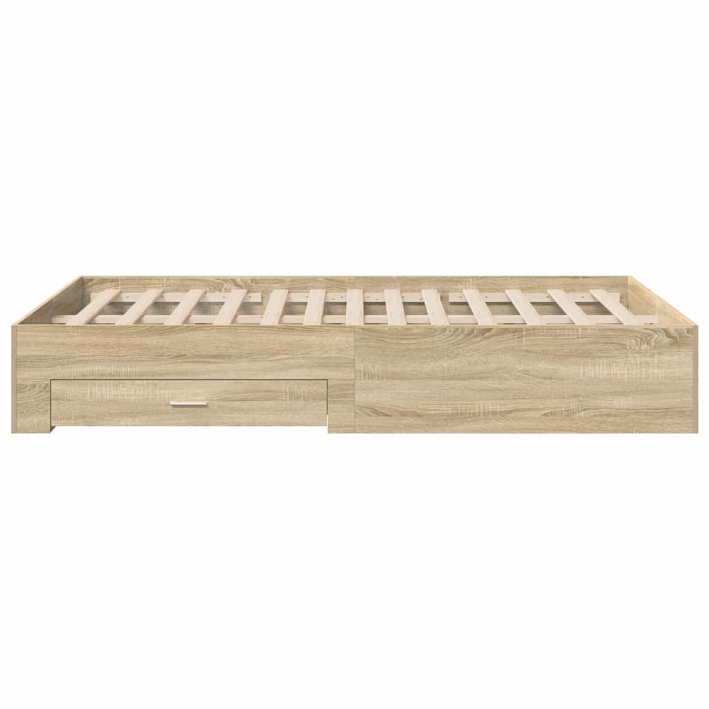 Estructura de cama Marrón 140 x 200 cm Madera de ingeniería