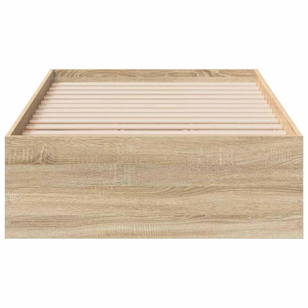 Estructura de cama Marrón 90 x 190 cm Madera de ingeniería