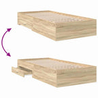 Estructura de cama Marrón 90 x 190 cm Madera de ingeniería
