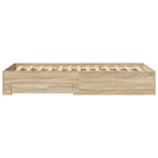 Estructura de cama Marrón 90 x 190 cm Madera de ingeniería