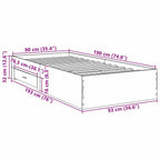 Estructura de cama Marrón 90 x 190 cm Madera de ingeniería