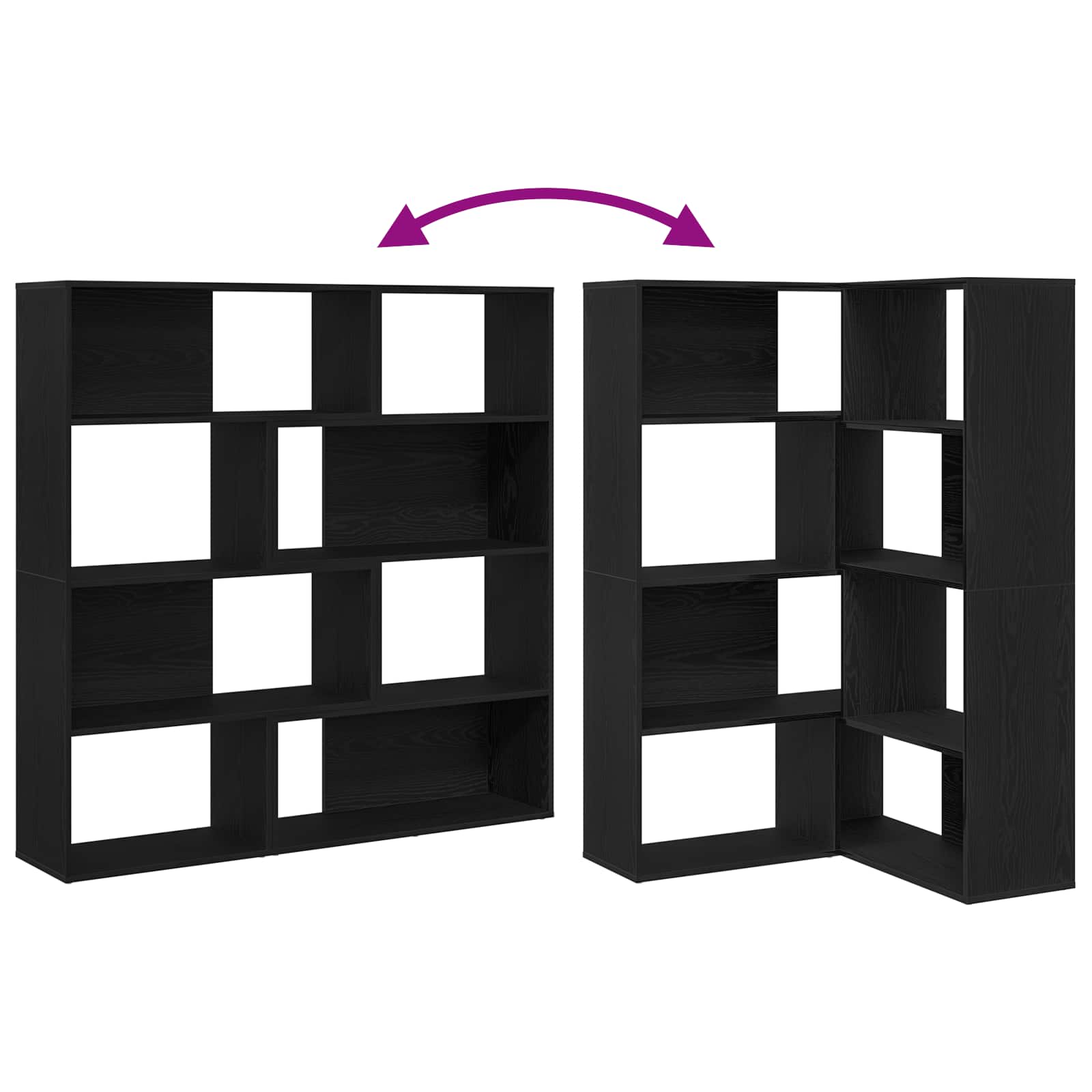 Armario 2 pcs Roble Negro 85 x 85 x 140 cm Madera de ingeniería